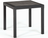 Стол квадратный на 4 персоны RATTAN DALLAS, цвет венге