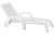 Шезлонг складной Miami  пластиковый с имитацией плетения, цвет "белый" Шезлонг складной Miami  пластиковый с имитацией плетения, цвет "белый"