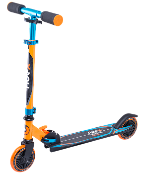 УЦЕНКА Самокат 2-колесный Rebel 125 мм, оранжевый/голубой